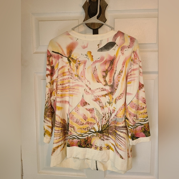 Travel Elegance Woman's Long Sleeve Full Zip Sweater - Picture 12 of 16